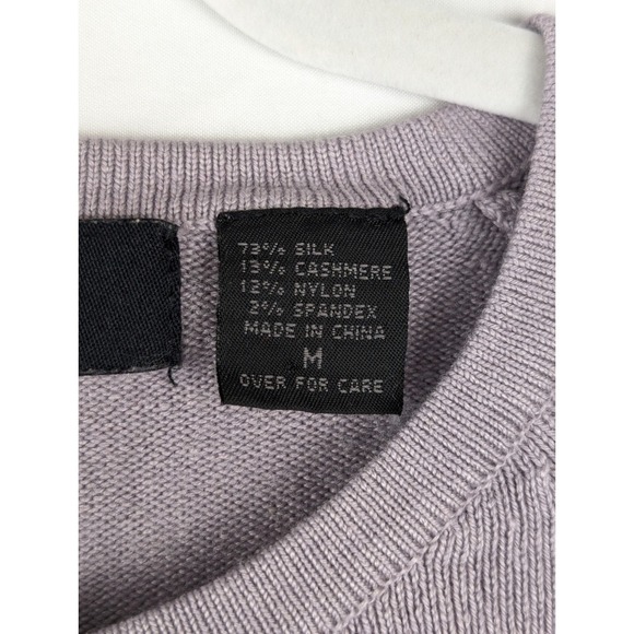 Express Silk Cashmere Lavender Beaded Cardigan Sweater M Cottagecore Fairy Twee - Picture 6 of 10